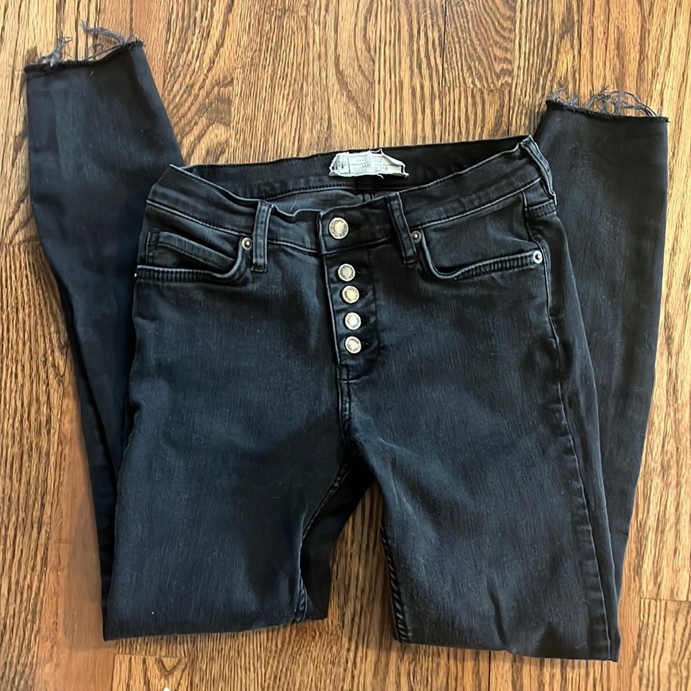 Free People black skinny jeans women 25R